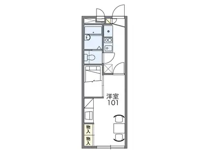 レオパレスミナミ(1K/2階)の間取り写真