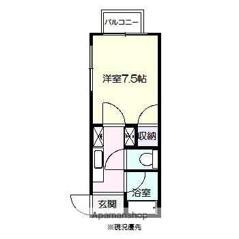 ダンロマン塩釜(1K/2階)の間取り写真