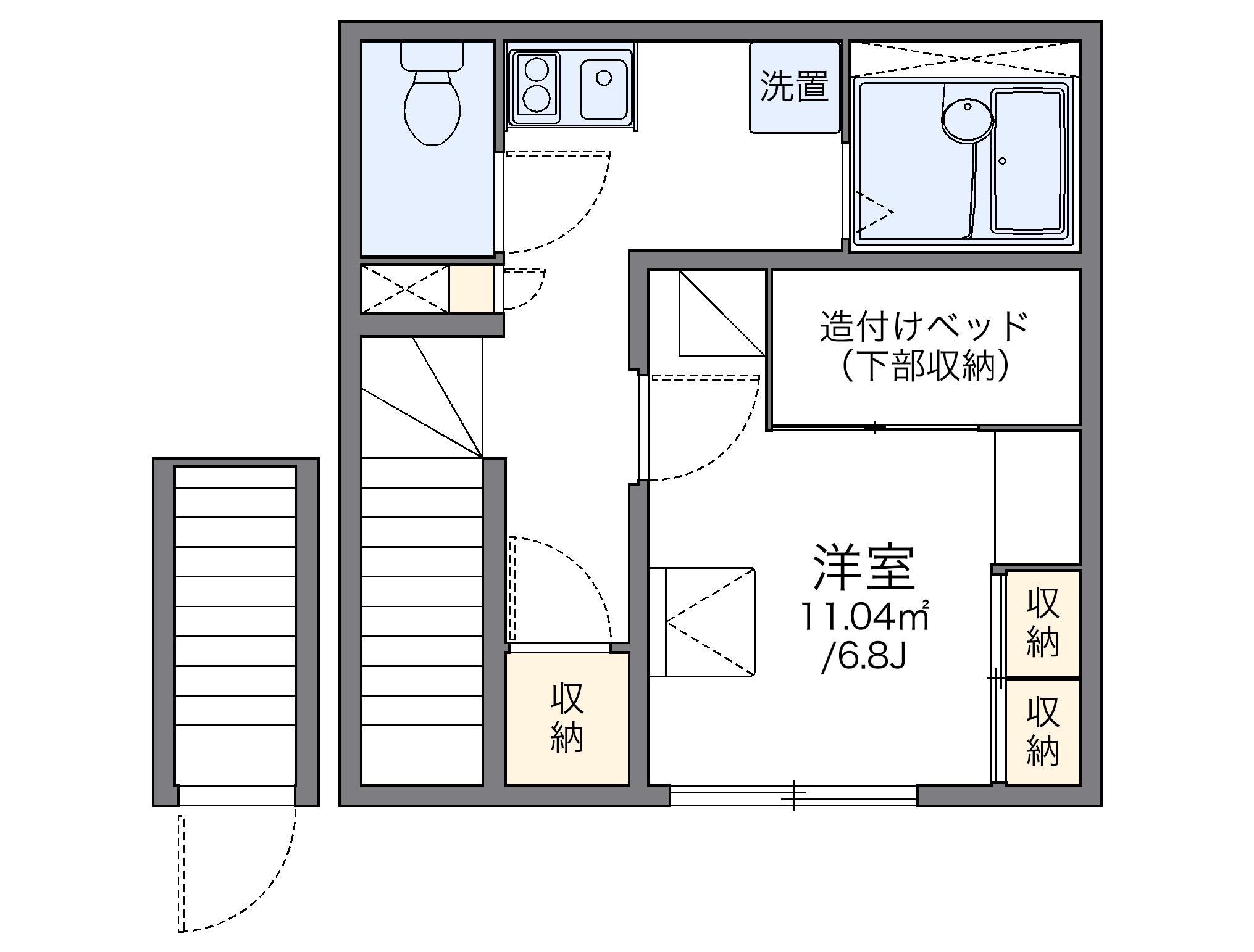 レオパレス南宮(1K/2階)の間取り写真
