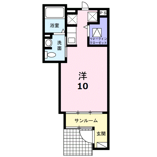 ファイン高砂(ワンルーム/1階)の間取り写真