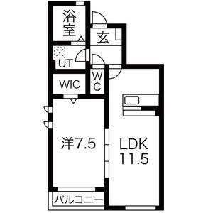 テ・ルーヨ (1LDK/1階)の間取り写真