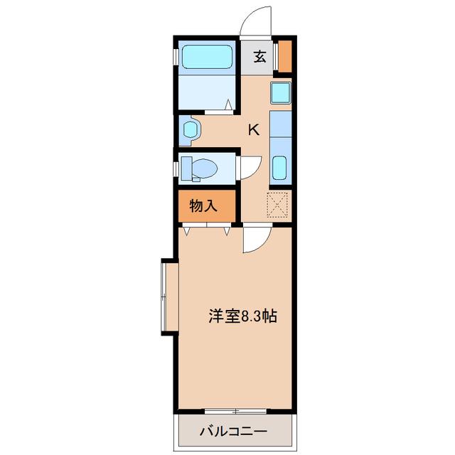 グランツ・Y(1K/1階)の間取り写真