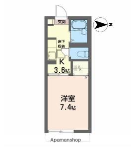 ラフィーネ中野栄(1K/1階)の間取り写真