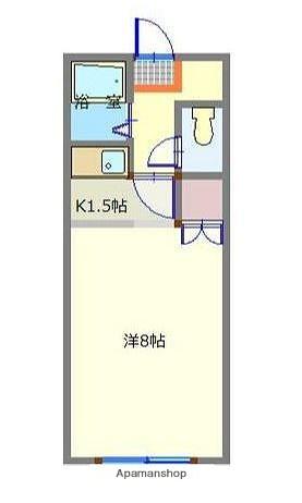 メゾン福住(ワンルーム/1階)の間取り写真