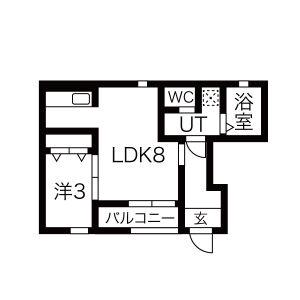 ELLPORT(1LDK/1階)の間取り写真