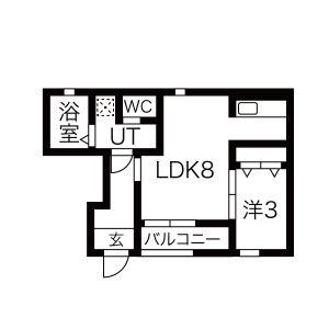 ELLPORT(1LDK/1階)の間取り写真
