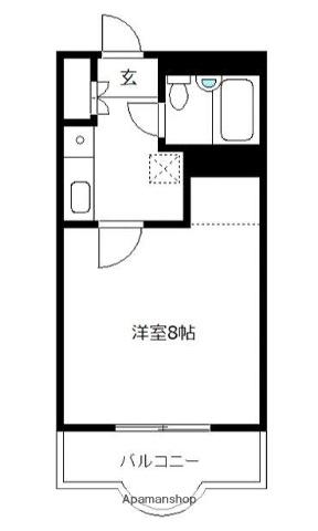 サンローゼ(1K/4階)の間取り写真