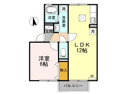 夢参番館(1LDK/1階)の間取り写真