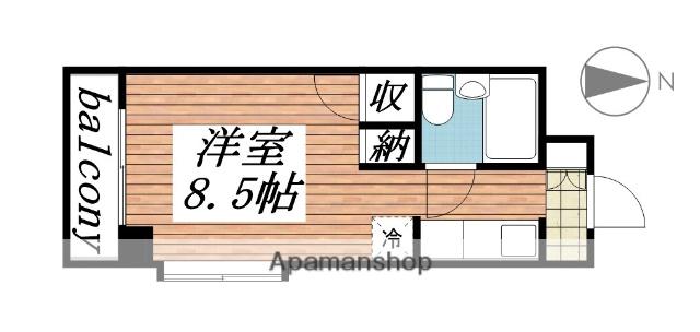 メゾン・ド・セドール(ワンルーム/3階)の間取り写真