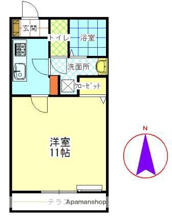 パークヒルズ駅前(1K/3階)の間取り写真