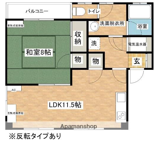 あけぼのEマンション(1LDK/2階)の間取り写真