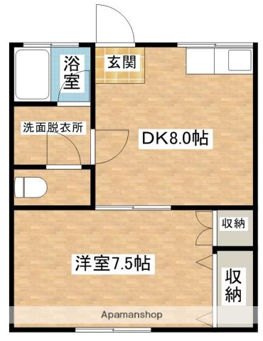 レジデンスユウ(1LDK/2階)の間取り写真