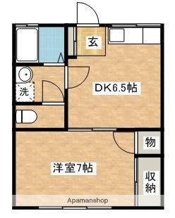 レジデンスユウ(1DK/1階)の間取り写真