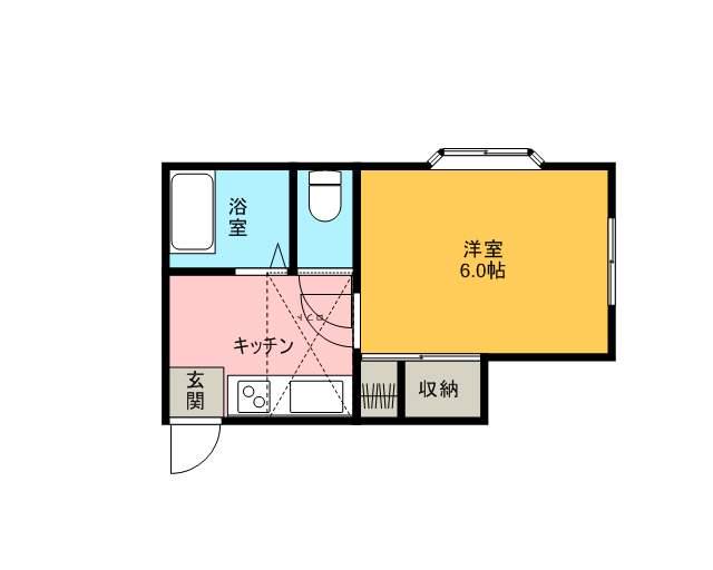 コーポ司Ⅲ(1K/1階)の間取り写真