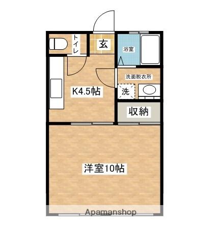 アトランタ(1DK/2階)の間取り写真