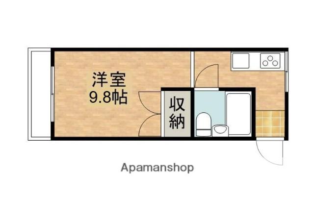 アベハイツ(ワンルーム/3階)の間取り写真