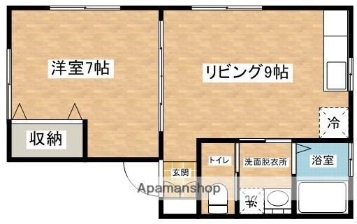 コーポさるびあ(1LDK/1階)の間取り写真