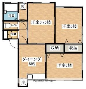 FEEL MIHARA 1(3DK/2階)の間取り写真