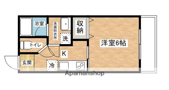 ほうれん荘(1K/2階)の間取り写真
