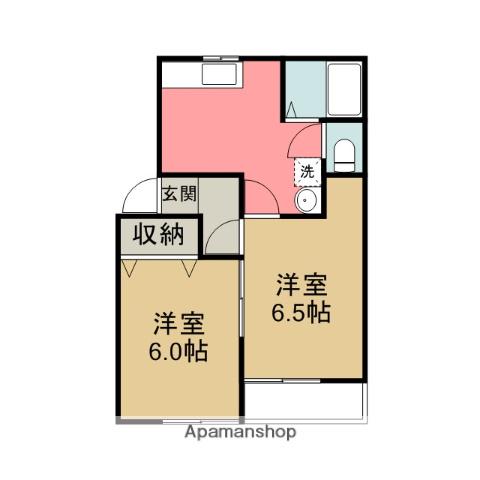 メゾンフォルテ(2K/1階)の間取り写真