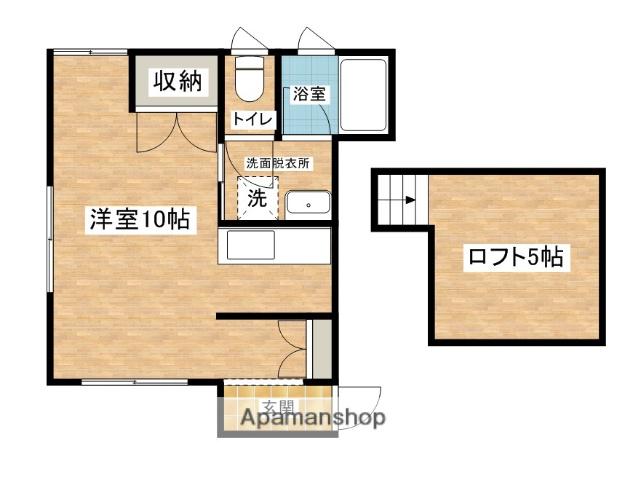 ガレージハウス(ワンルーム/3階)の間取り写真