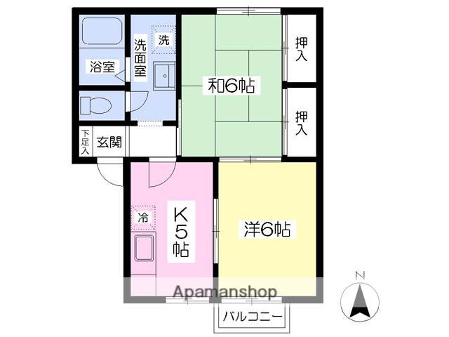 セジュールラフィネ(2K/1階)の間取り写真