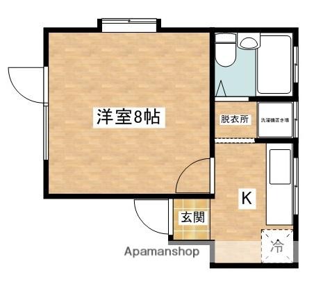 リバーフロント(1K/2階)の間取り写真