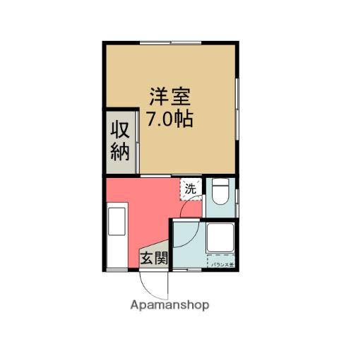 浜松ハイツⅠ(1K/2階)の間取り写真