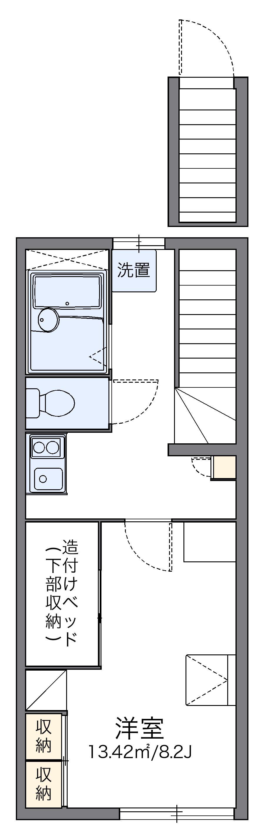 レオパレスPAGEANT(1K/2階)の間取り写真