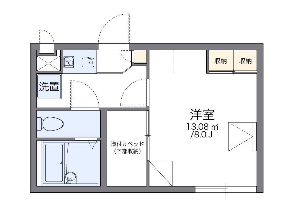 レオパレスVIVRE(1K/2階)の間取り写真