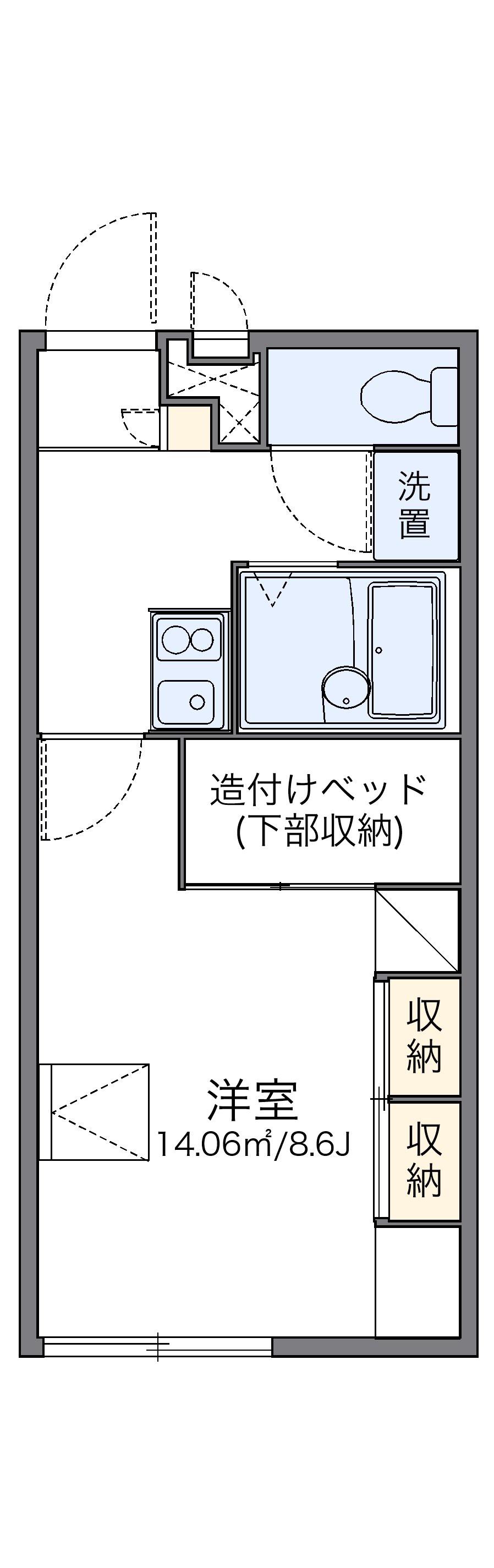 レオパレス北上イースト(1K/2階)の間取り写真