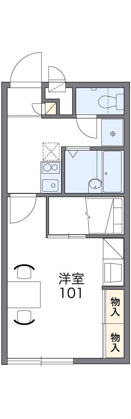 レオパレスみえ(1K/2階)の間取り写真