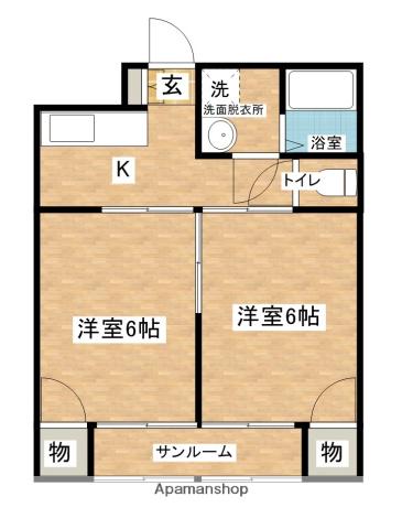 R・ASAHIGAOKA 2(2K/1階)の間取り写真