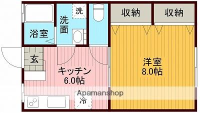 ピュアハウス(1DK/1階)の間取り写真
