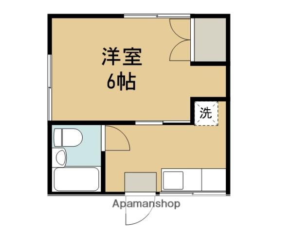 コーポメルヘン(1K/1階)の間取り写真