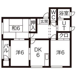 エスポワール(3DK/1階)の間取り写真