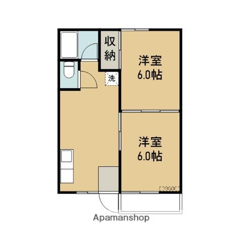 コーポサワート(2DK/1階)の間取り写真