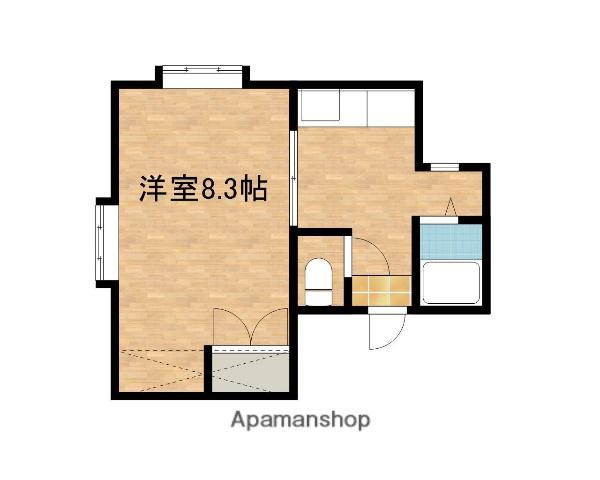 メイプル八番館(1K/1階)の間取り写真