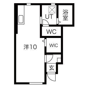 MONCIEL(ワンルーム/1階)の間取り写真
