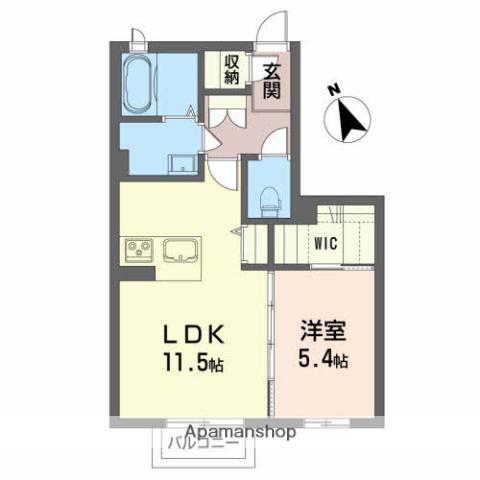 リラフォート城町(1LDK/1階)の間取り写真