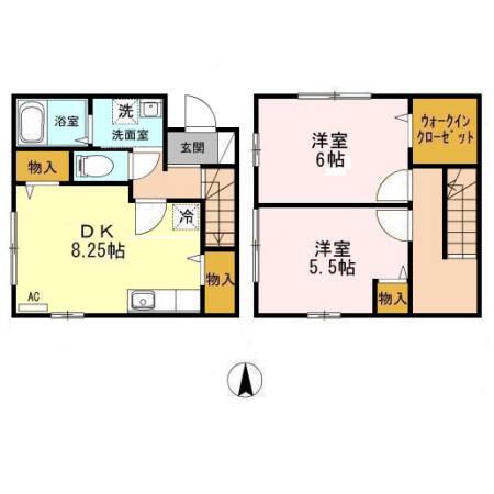 セジュール鍛冶町(2DK)の間取り写真