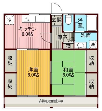 シティライフ(2DK/1階)の間取り写真