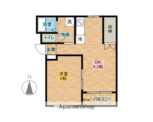 サンパティークS(1LDK/1階)の間取り写真