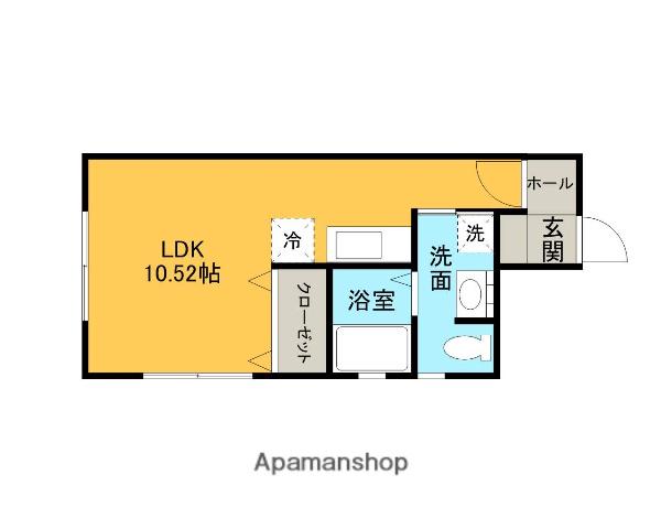 ブリックハウス旭南3(ワンルーム/2階)の間取り写真