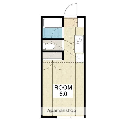 レグルスシティ(ワンルーム/2階)の間取り写真