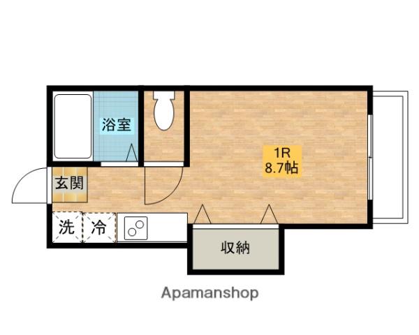 エルム手形山(ワンルーム/1階)の間取り写真