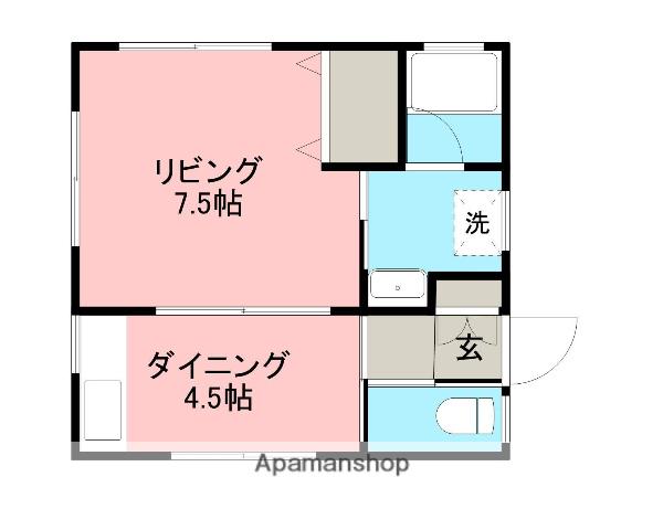 サンライフ光沼(1DK/2階)の間取り写真