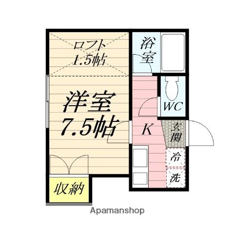 サンパレス大町(1K/1階)の間取り写真