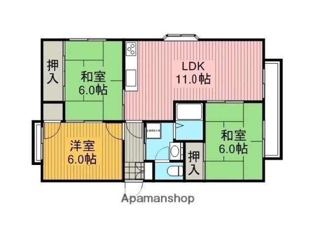 グランディール泉(3LDK/1階)の間取り写真