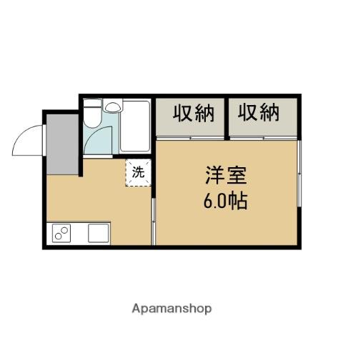 レジデンス山王(1K/2階)の間取り写真